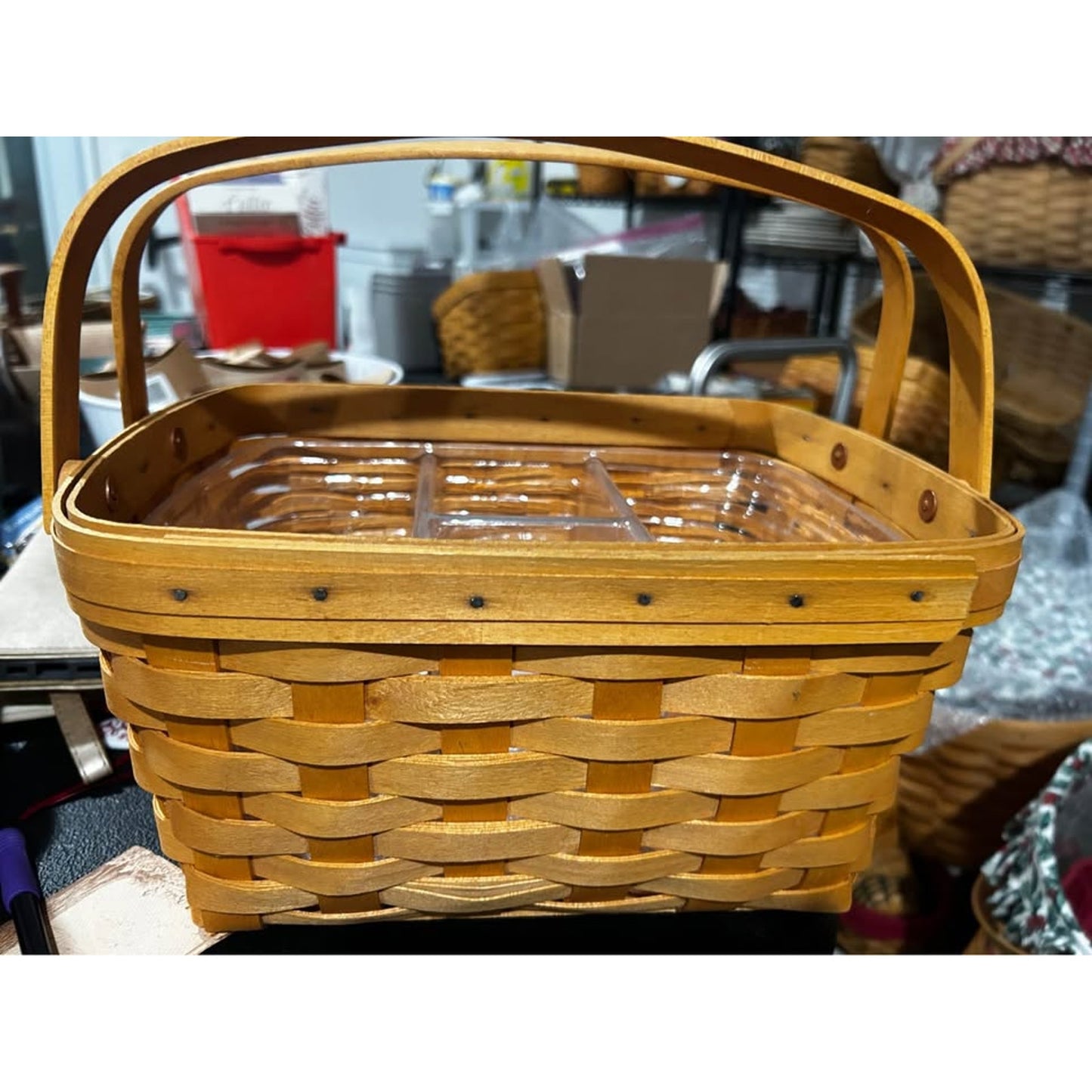 Longaberger Sewing Notions BasketCombo 2 Protectors stacking / divided