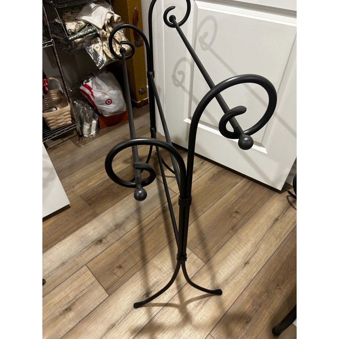 Longaberger Foundry Wrought Iron Quilt Rack Rod Blanket Holder