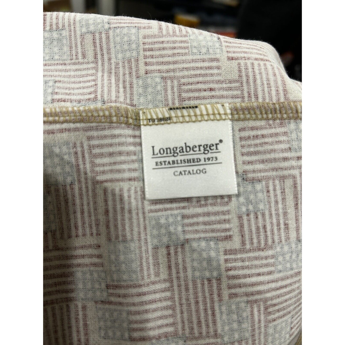 Longaberger CATALOG Basket Liner Old Glory fabric NEW flag patriotic