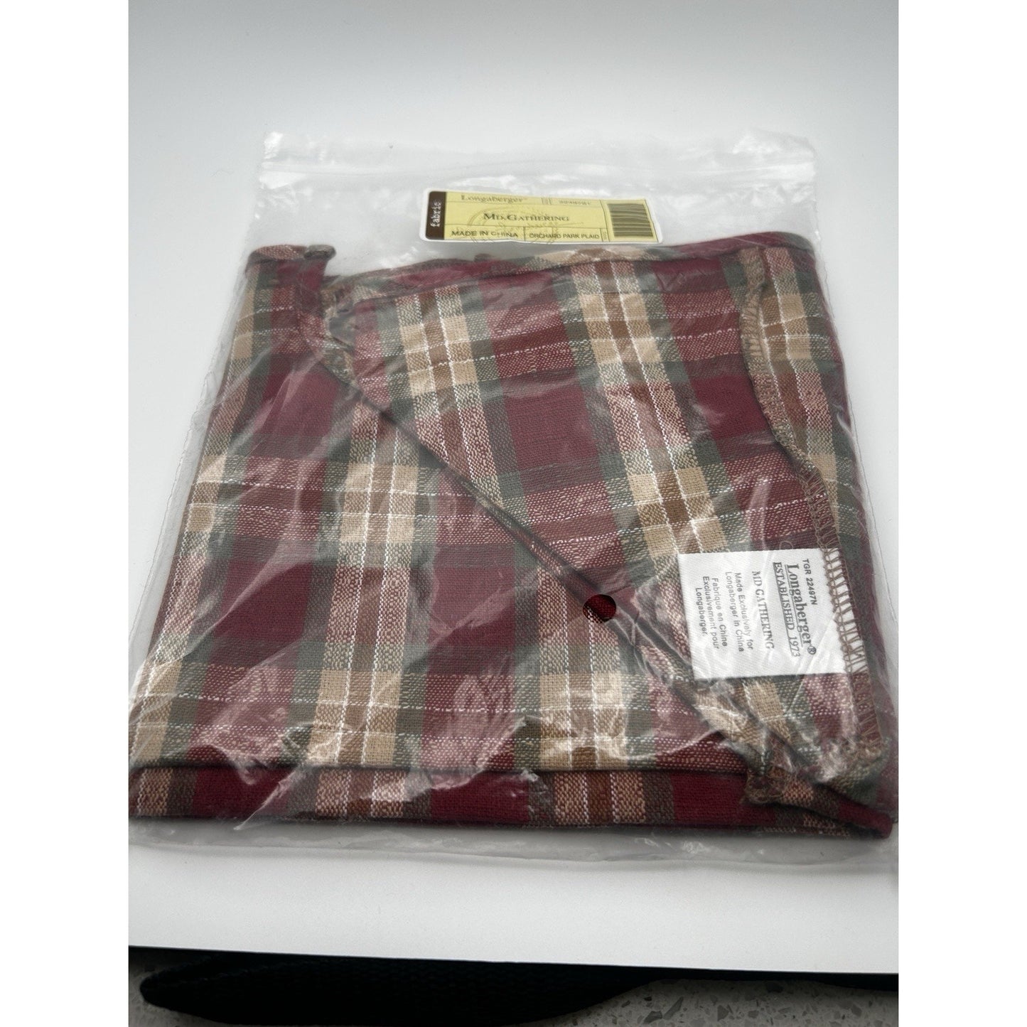 Longaberger Medium Gathering Basket Orchard Park Fabric Liner NEW