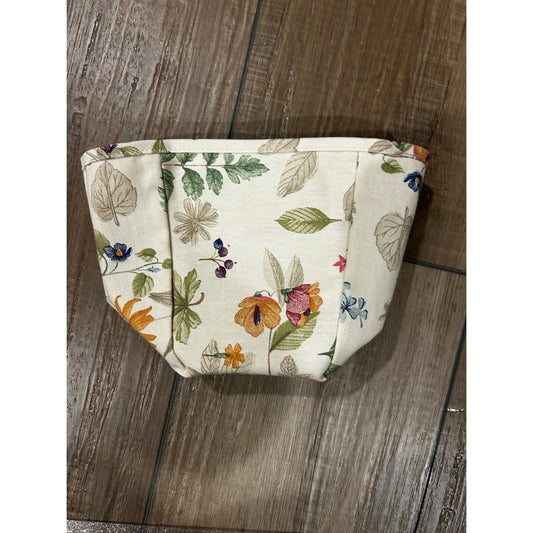 Longaberger Teaspoon Basket Liner Botanical Fields fabric Over the Edge NEW