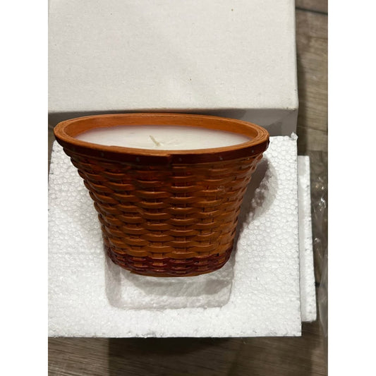 Longaberger Resin Miniature Geranium basket with candle