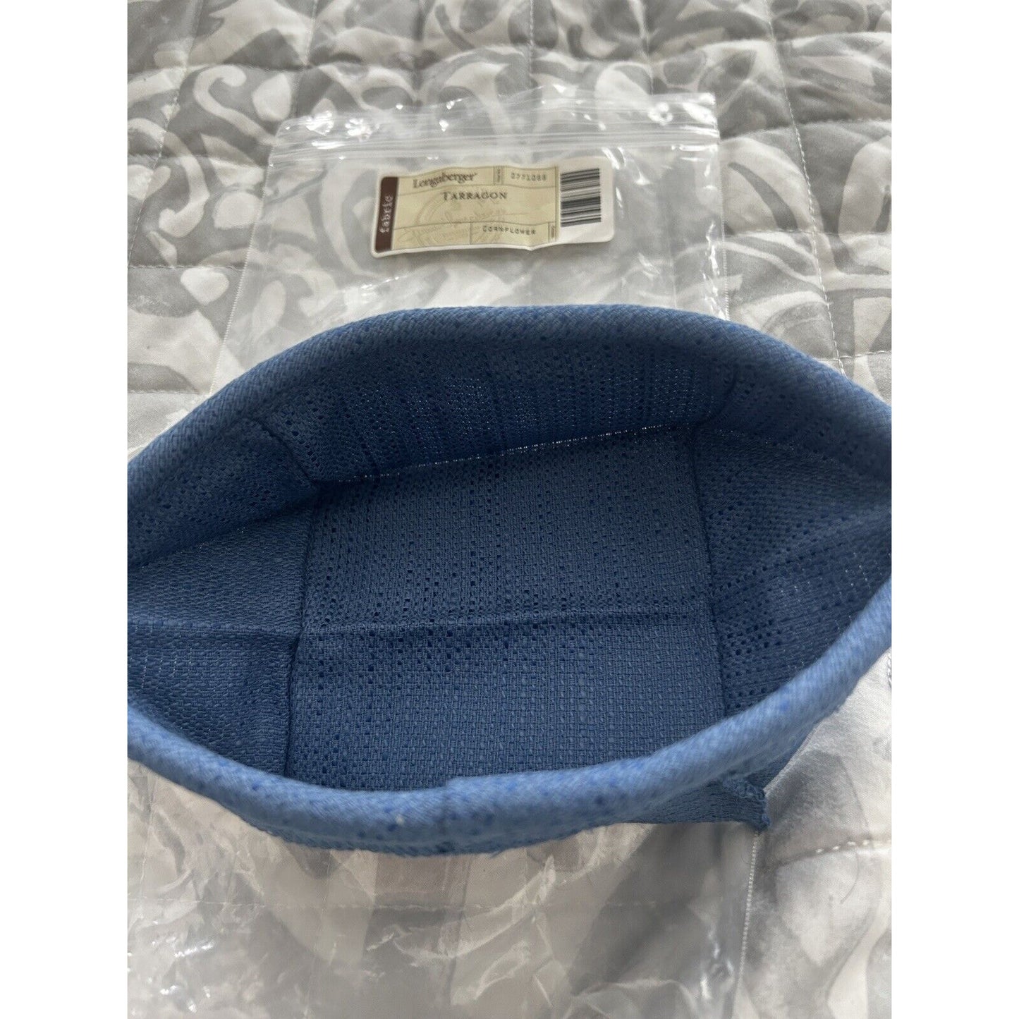Longaberger Blue Tarragon Spice or Square Coaster Tote Basket Liner Cornflower
