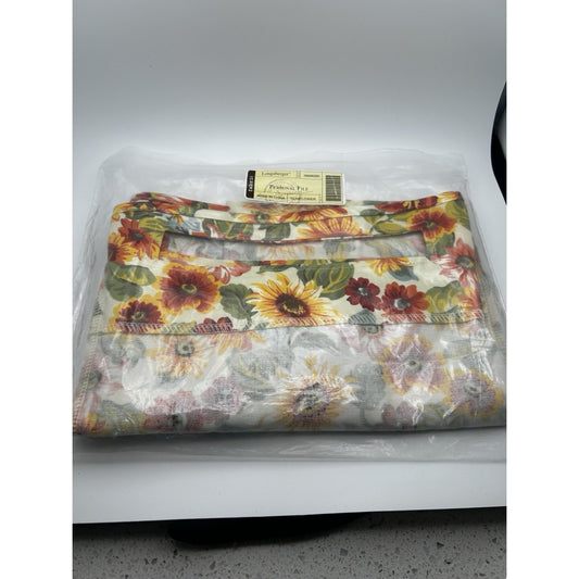 Longaberger Personal File Basket Liner SUNFLOWER Fabric New Rare!
