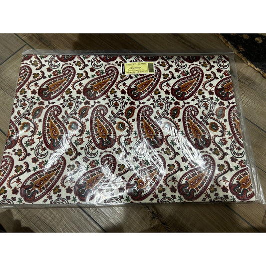 Longaberger Baskets Fabric PLACEMATS - Chelsea Paisley NEW Set of 2 Fall NEW