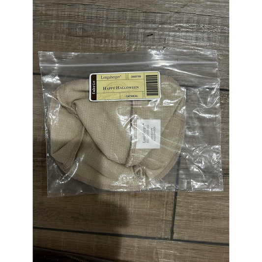 Longaberger Happy Halloween Basket Liner Oatmeal tan fabric NEW