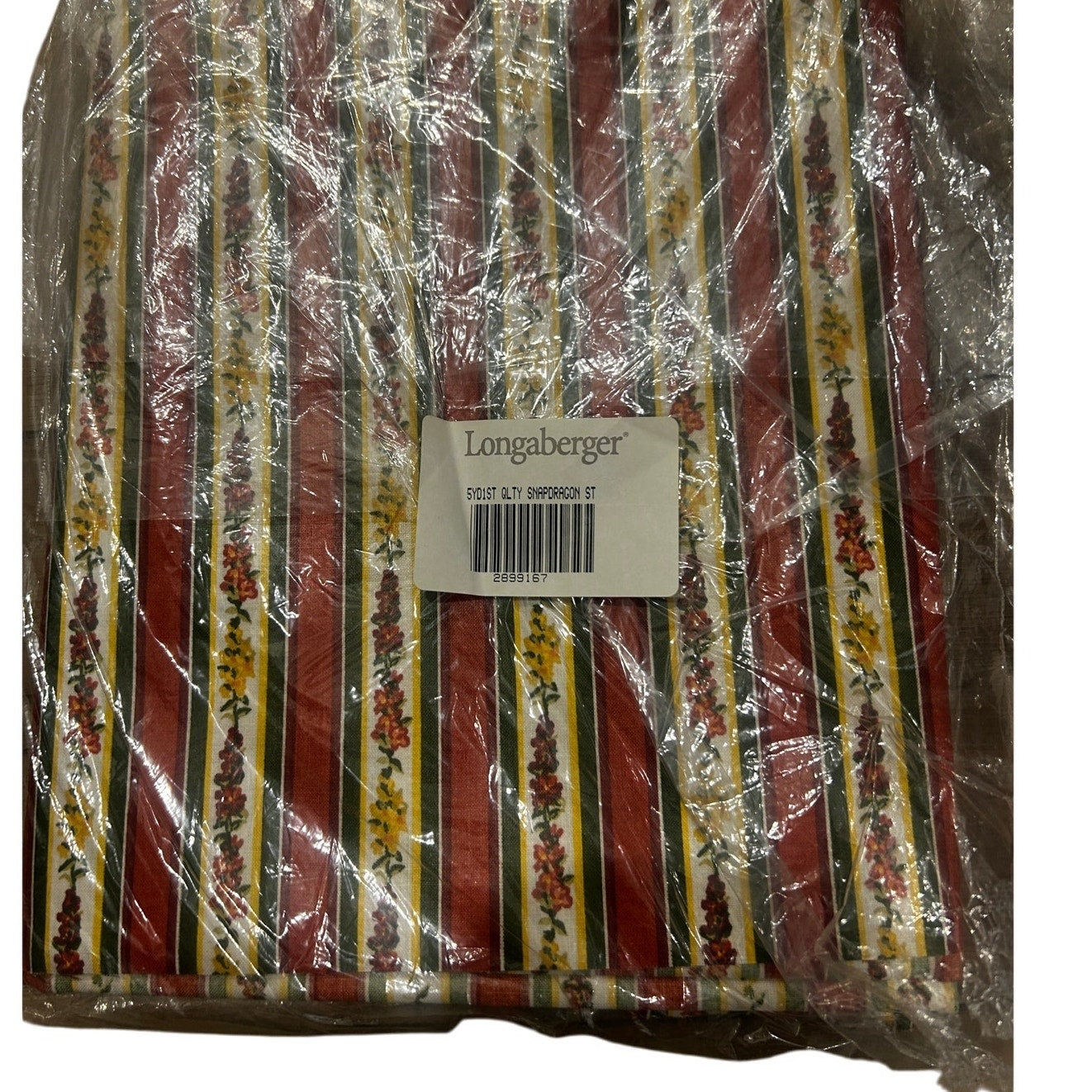 LONGABERGER Basket 5 yards bulk fabric SNAPDRADON MAY SERIES floral NEW