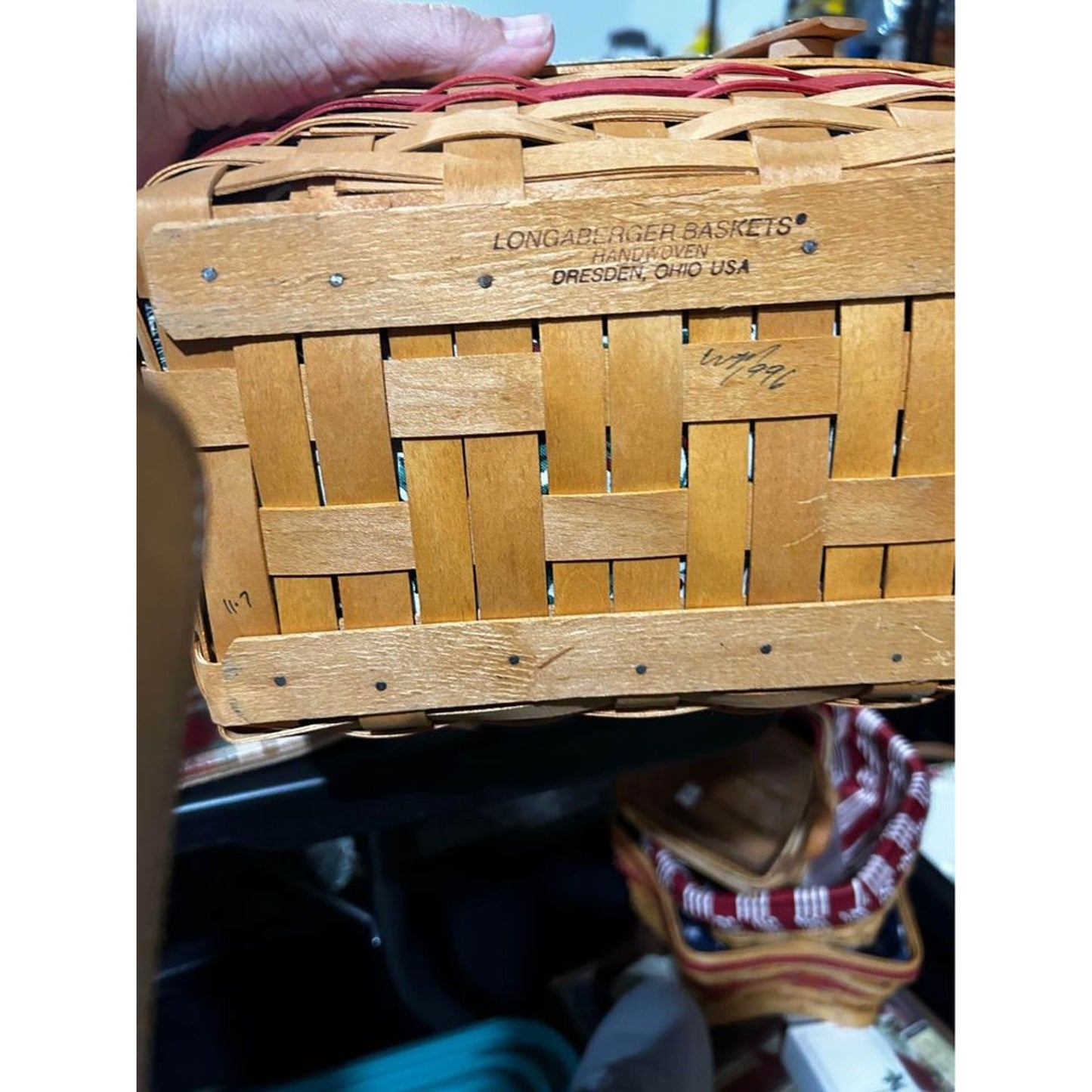 Longaberger Christmas basket combo lot of 3