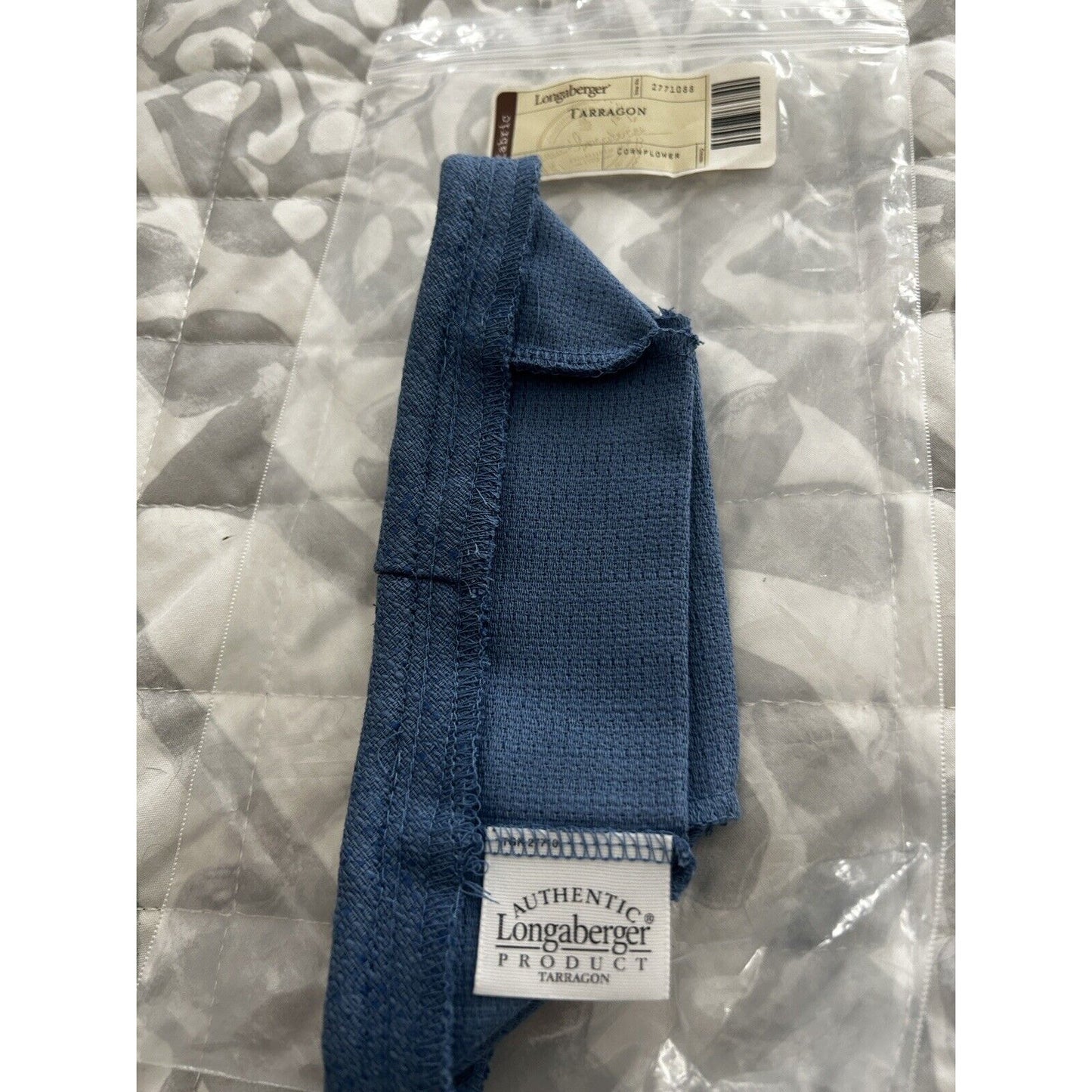 Longaberger Blue Tarragon Spice or Square Coaster Tote Basket Liner Cornflower