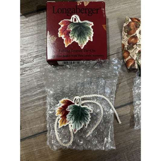 Longaberger Falling Leaves tie-on for your basket NEW