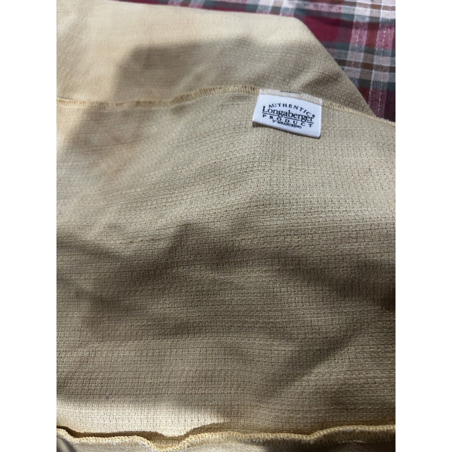 Longaberger 9” Measuring Basket Liner Butternut Yellow Fabric Maize