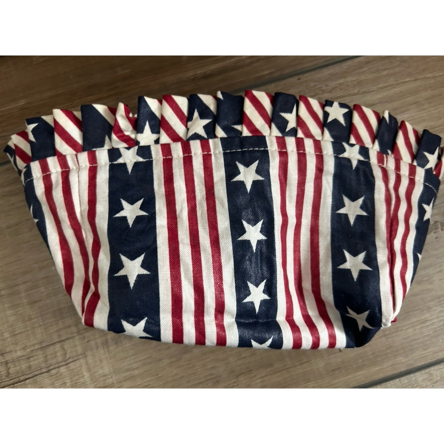 Longaberger All American PATRIOT TEA Basket Liner stars stripe patriotic
