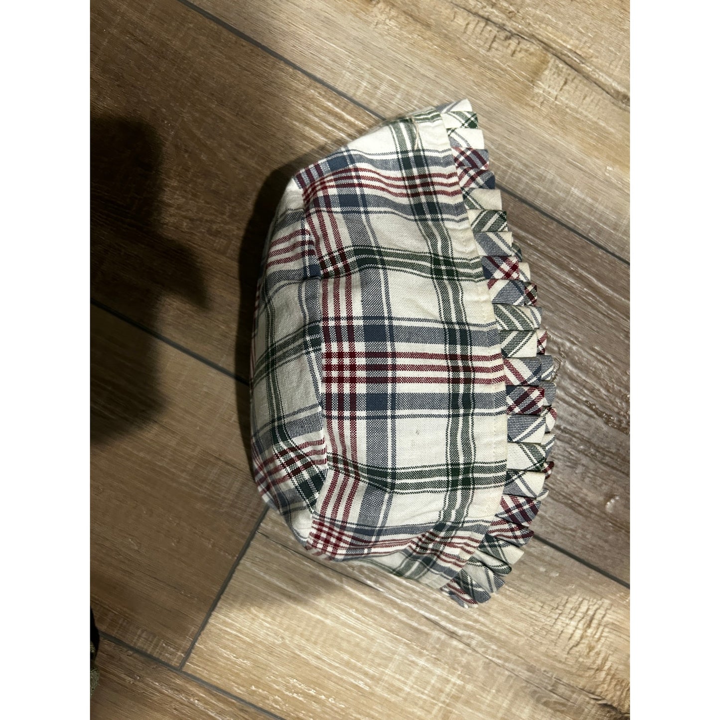 Longaberger DARNING basket liner MARKET PLAID fabric