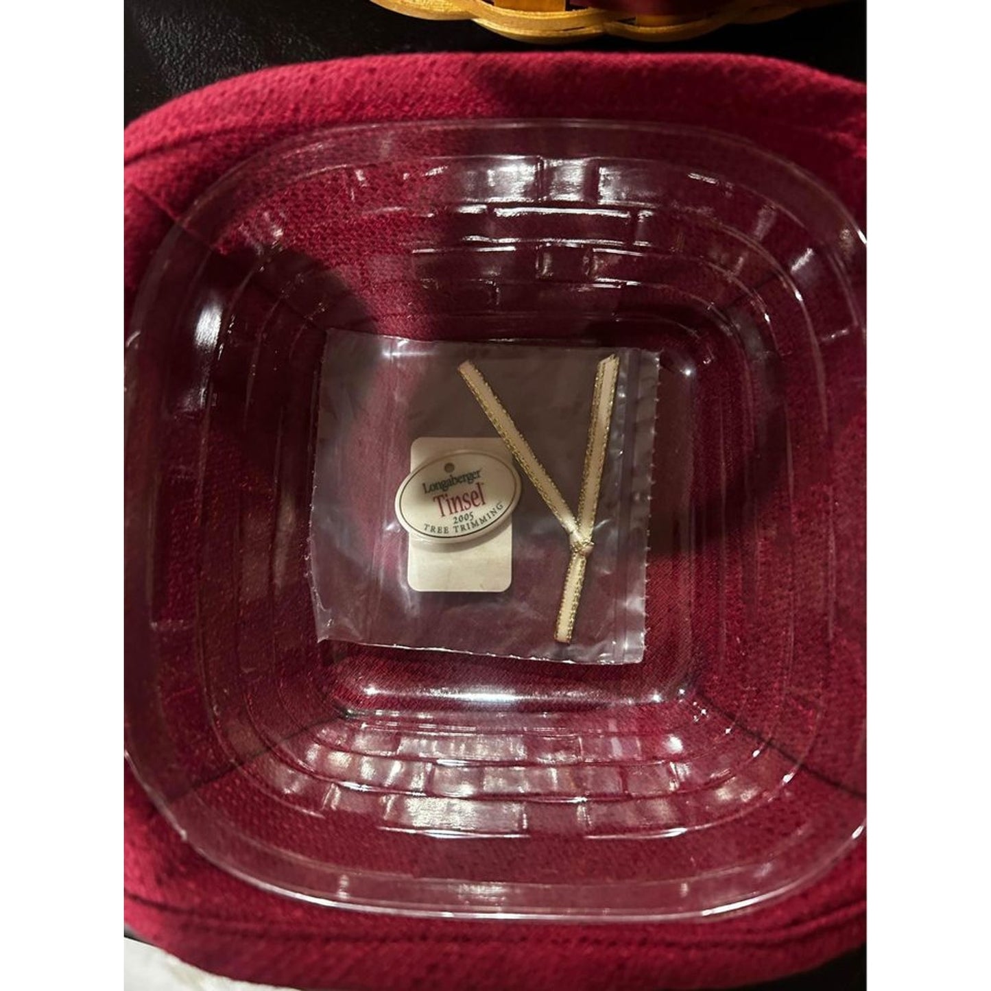 4 piece Longaberger Christmas basket lot with dish