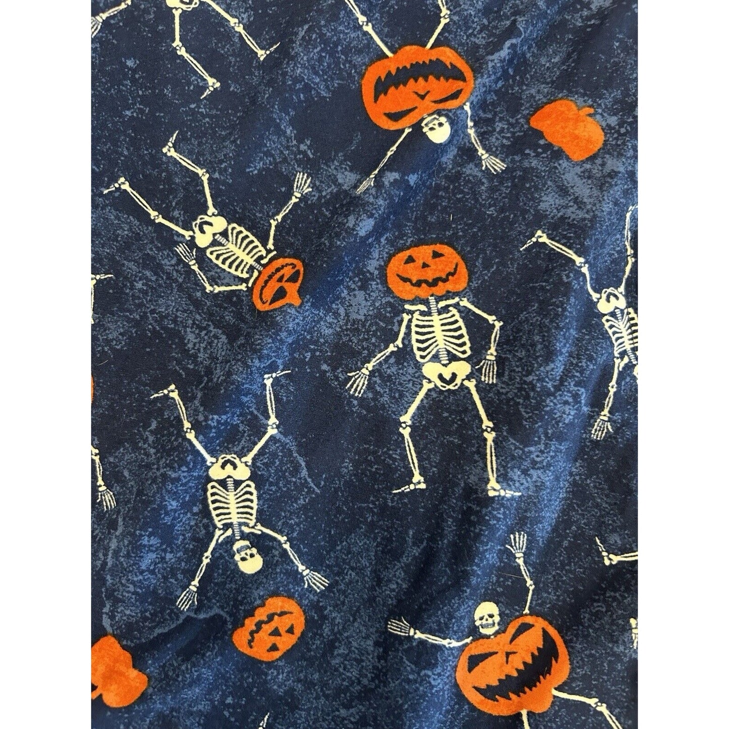 Lularoe Halloween Leggings Tall & Curvy TC2 Pumpkin Skeleton Skull Bone blue NEW