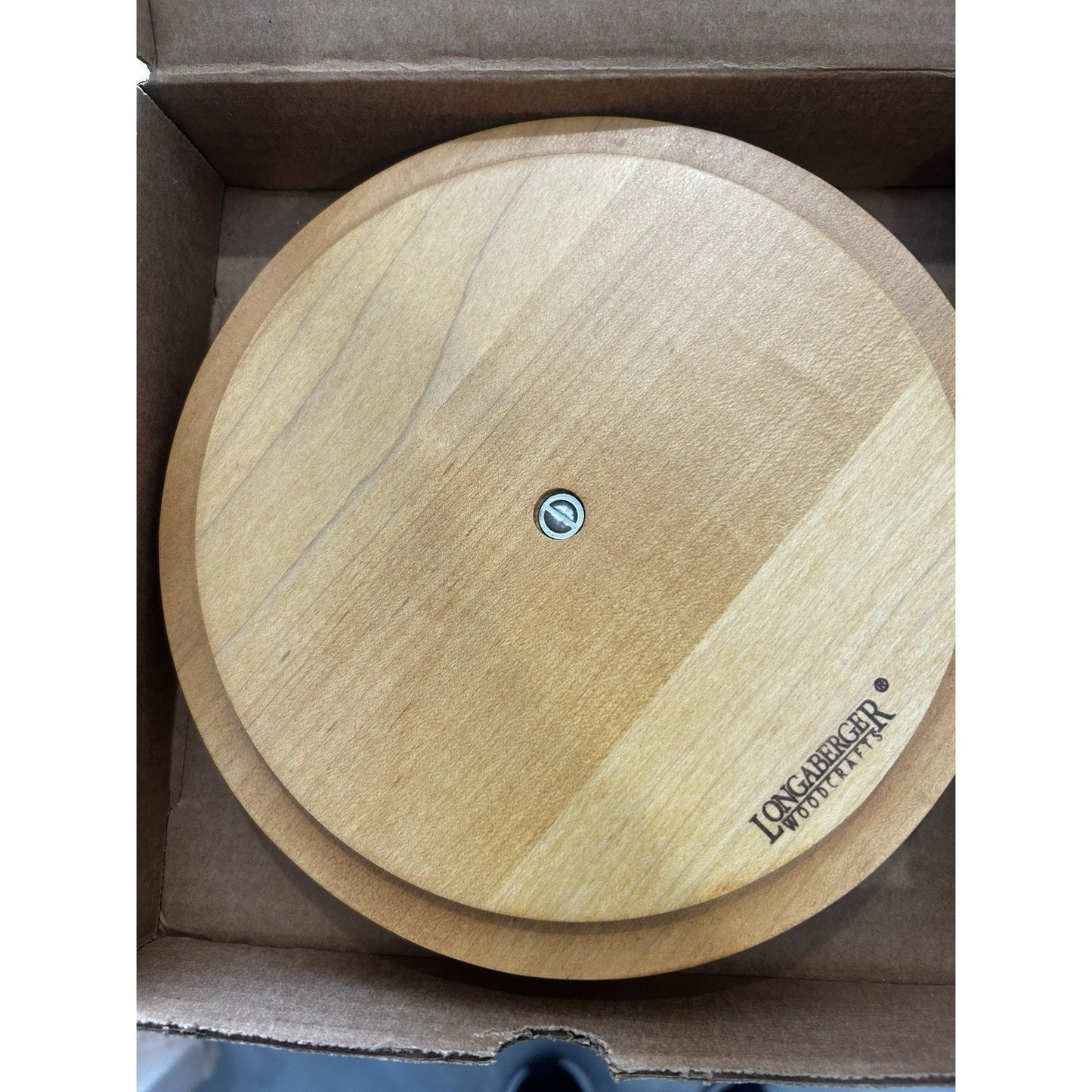 Longaberger WoodCraft Lid Medium Fruit or 7" Measuring Basket NEW CLASSIC STAIN