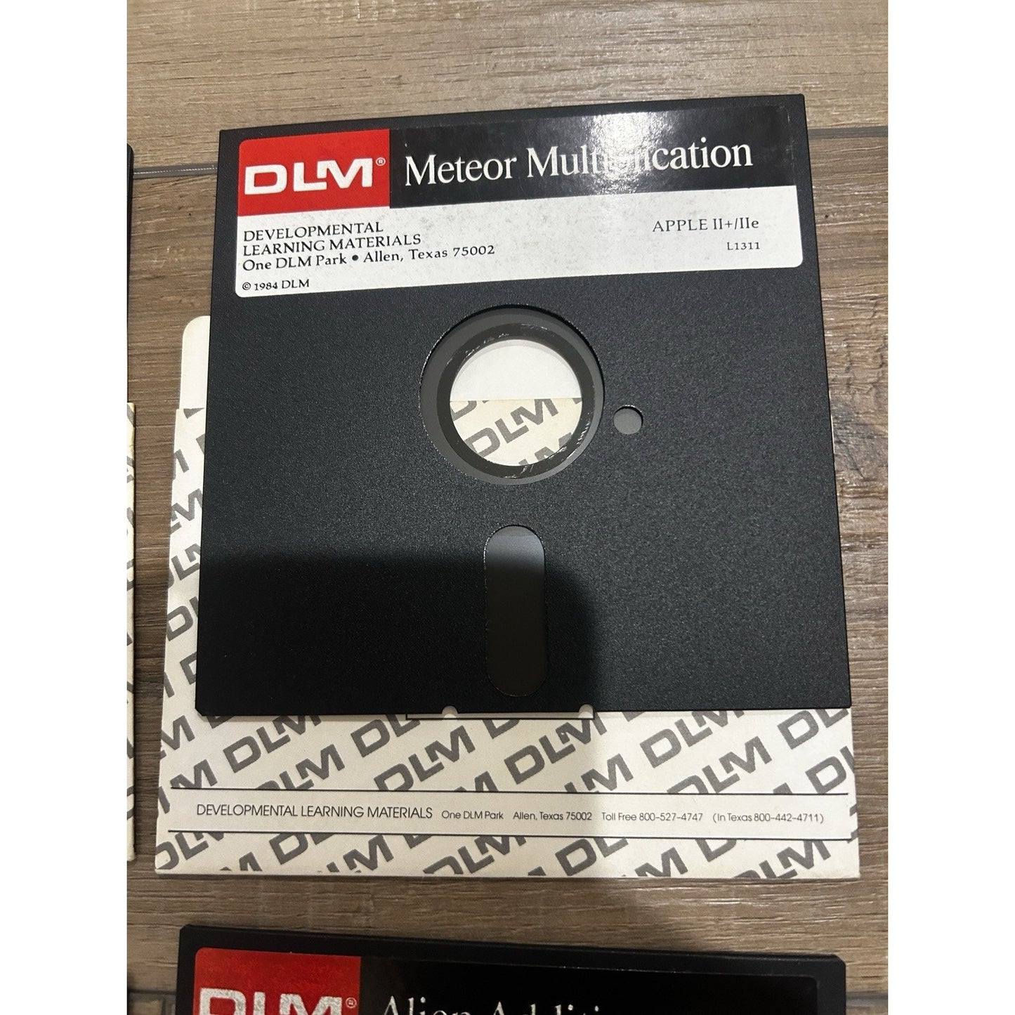 Meteor Multiplication Division Alien Addition DLM 1984 Apple II Floppy Disk Game