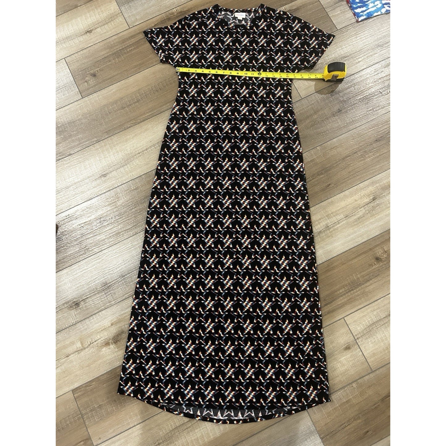 LuLaRoe Maria Maxi Dress Americana Flag Stars 4th of July Patriotic XS NWOT