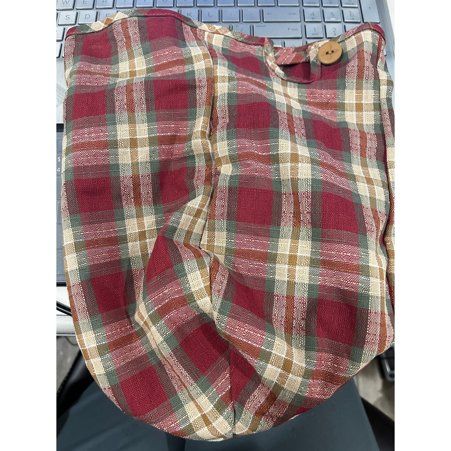 Longaberger October Fields pumpkin basket liner ORCHARD PARK PLAID