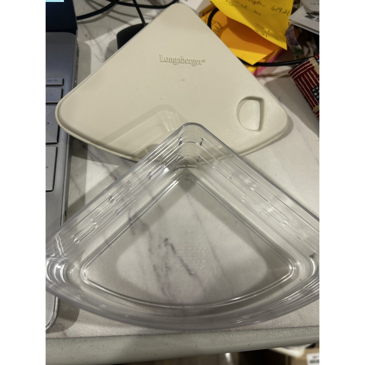 Longaberger SMALL Corner Basket Protector plastic liner