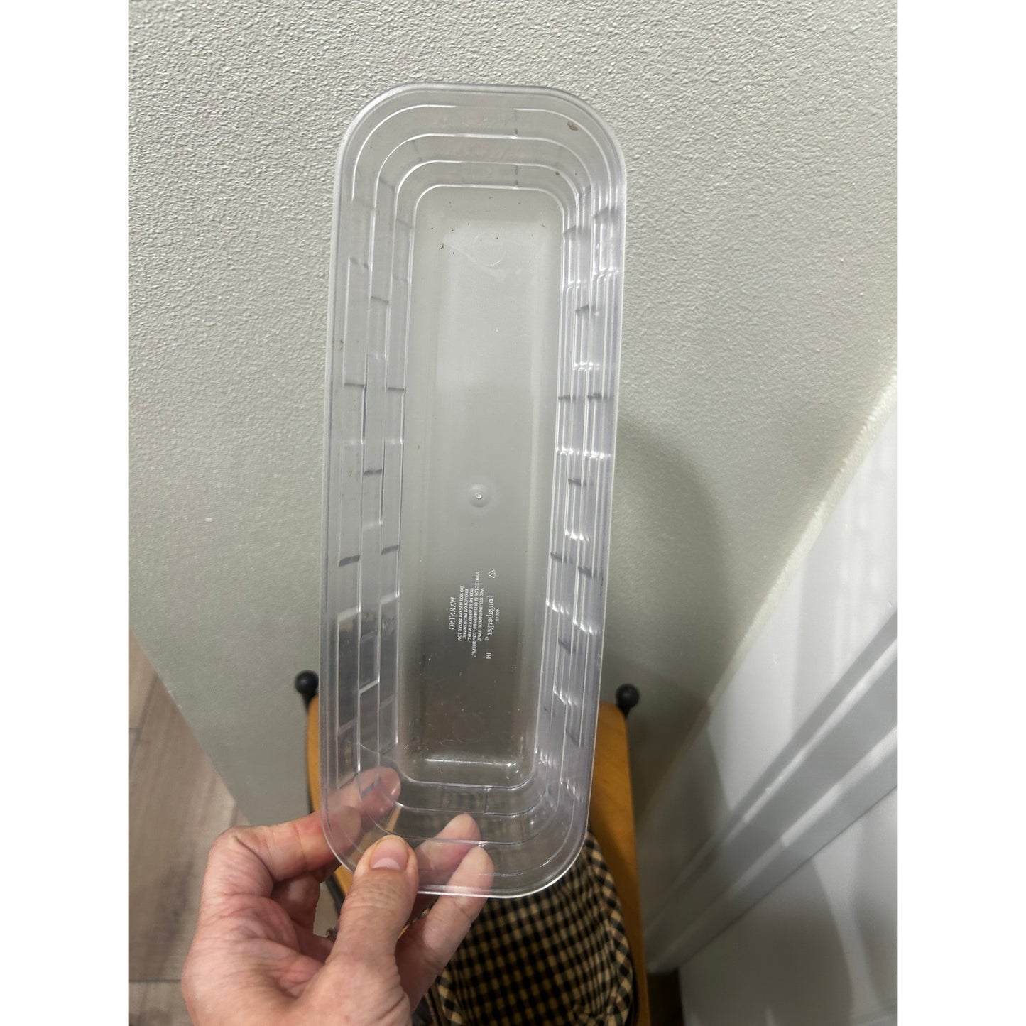 Longaberger Cracker basket Khaki check liner & hard protector Deep Brown