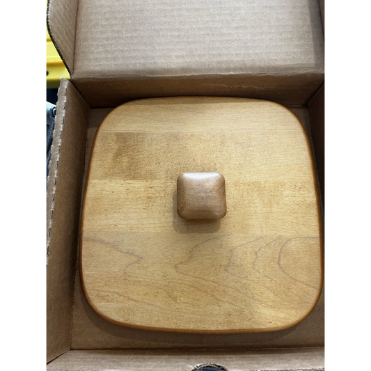 Longaberger Large Spoon Mini Waste FATHERS DAY WASTE Basket Wood Crafts Lid