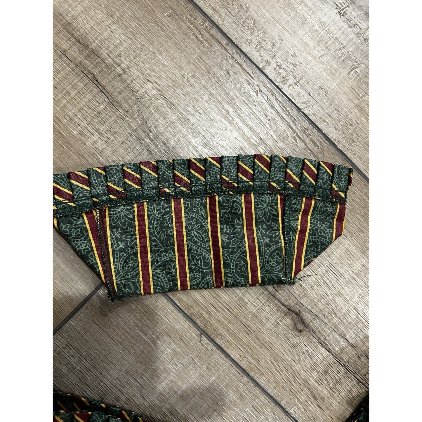 Longaberger Imperial Stripe Liner Tea / small key Basket green paisley fabric SU