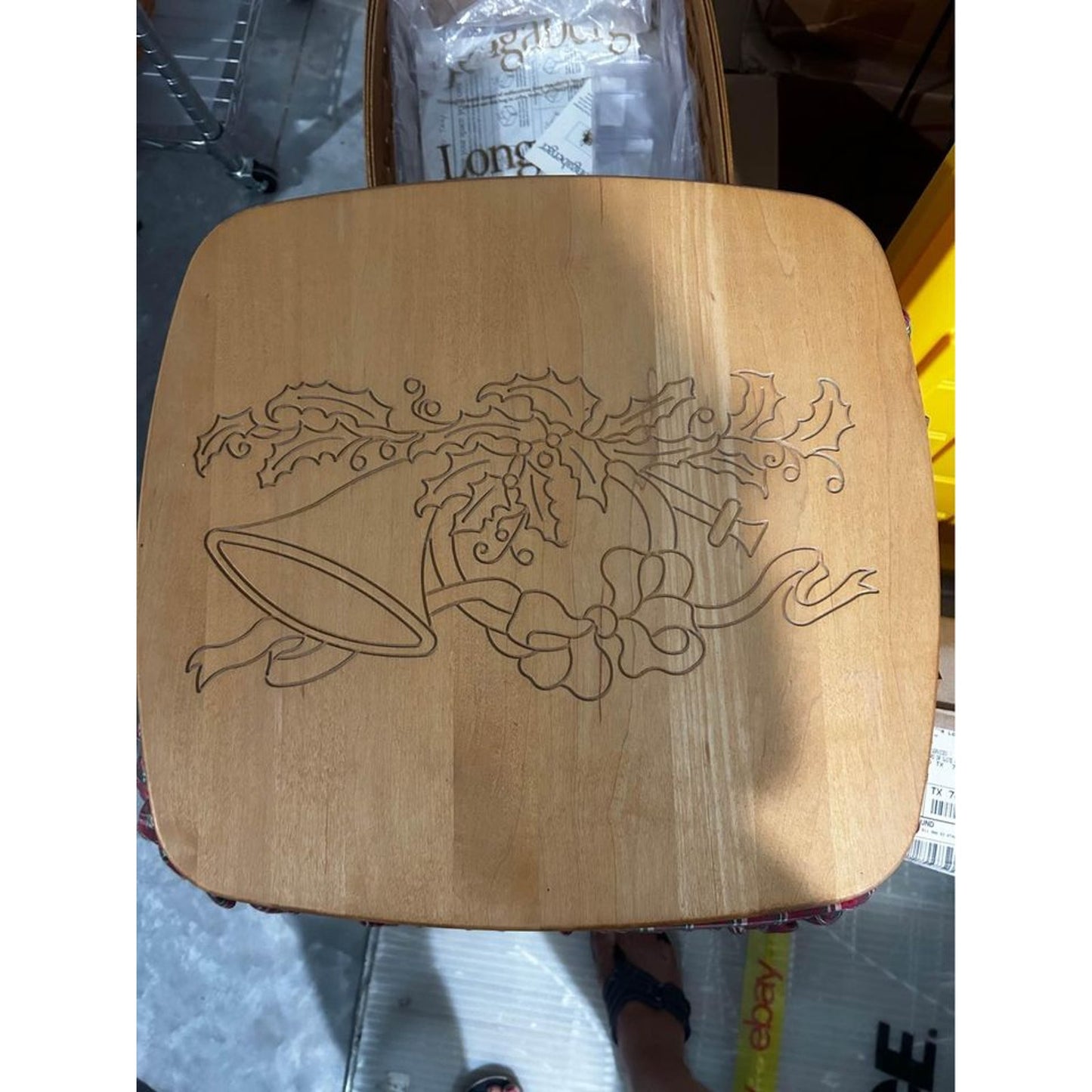 Longaberger Hostess Homecoming Christmas basket combo & engraved lid