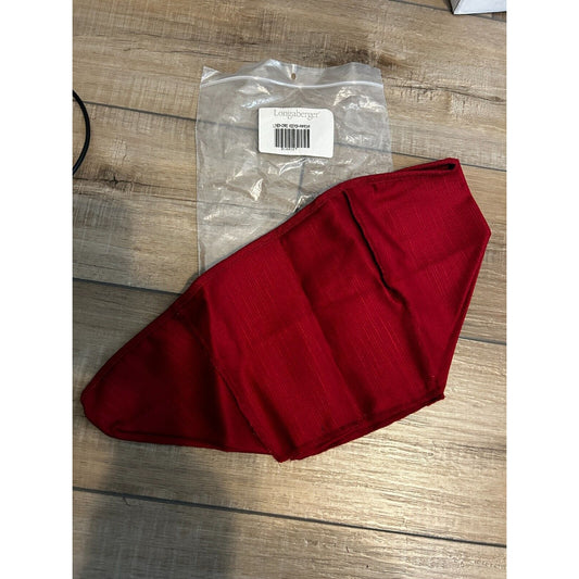 Longaberger Card Keeper Basket Paprika Red Fabric NEW Cardkeeper