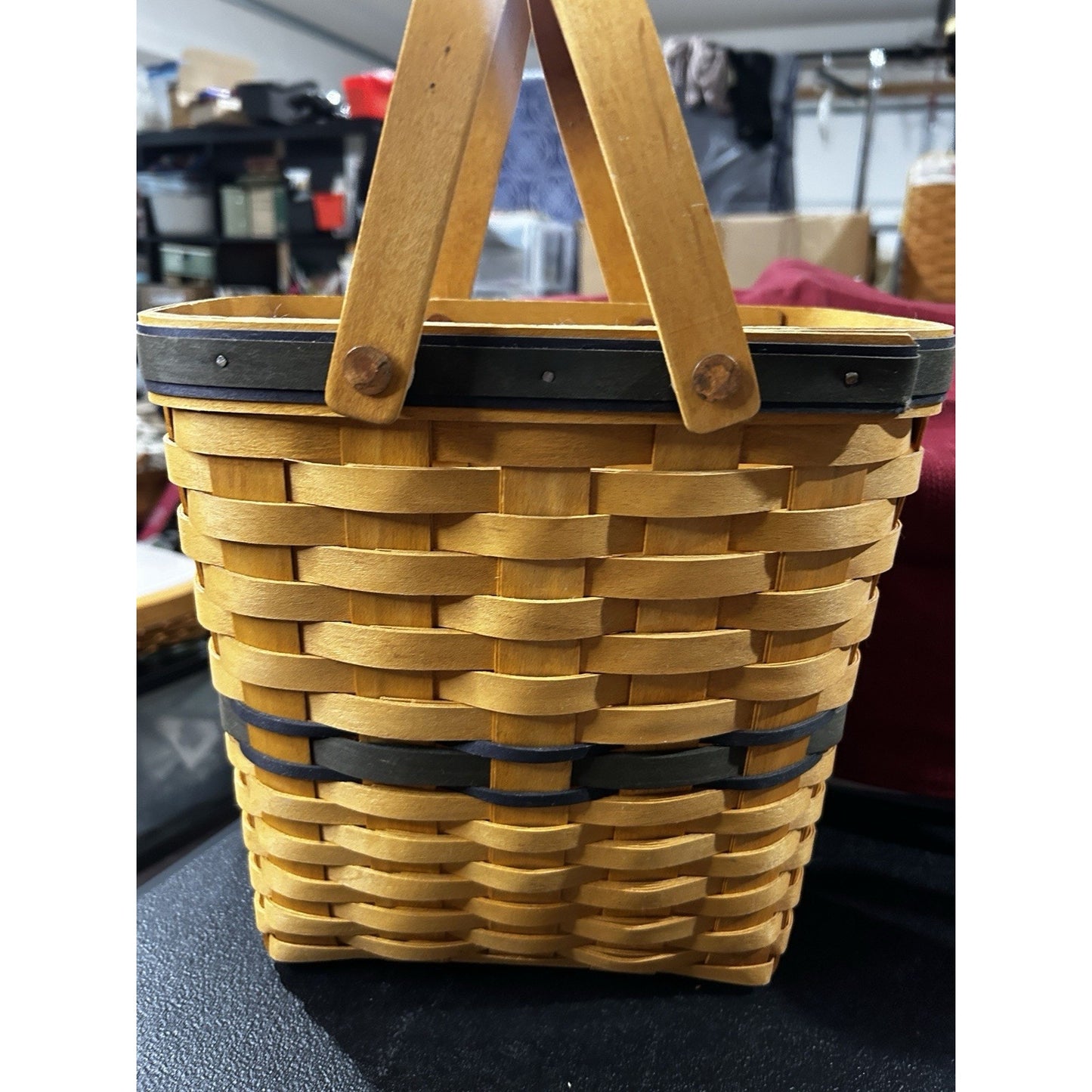 Longaberger Collectors Club Membership Basket 2002 Navy Blue Weaves