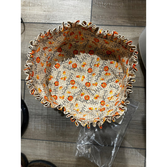 Longaberger Liner For Darning Basket Happy Halloween Candy Corn Pumpkin New