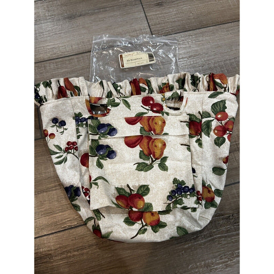 Longaberger MEDIUM BOARDWALK Basket LINER Fruit Medley fabric NEW