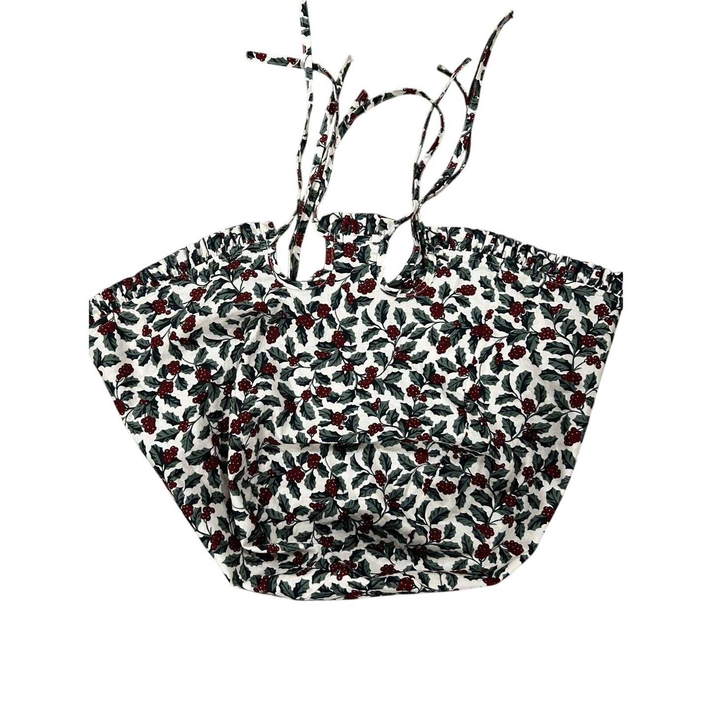 Longaberger Traditional Holly Hostess Wildflower Basket Liner Christmas