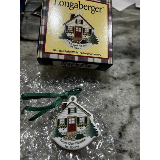 Longaberger From Our House to Yours Basket Tie On NEW Pottery