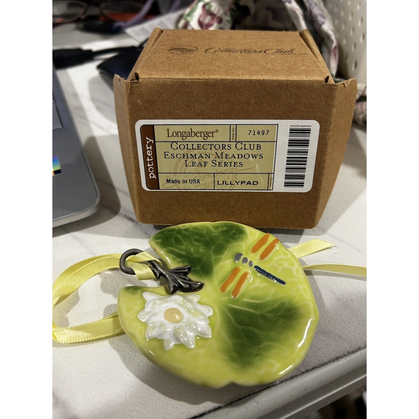 Longaberger Collectors Club Eschman Meadows Lillypad Ornament New