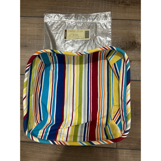Longaberger NAPKIN Basket Liner Sunny Day stripe Fabric NEW