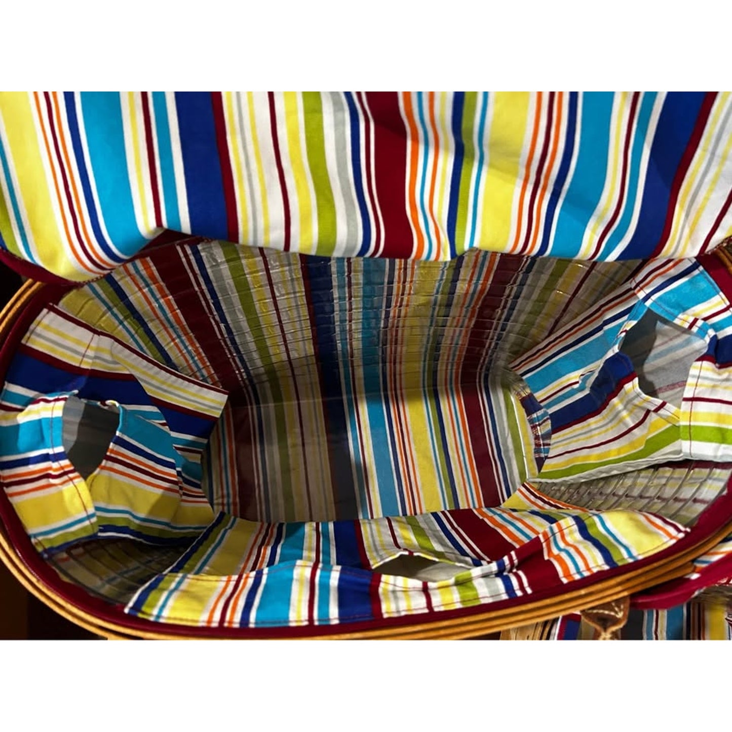 Longaberger Sunny Day flip flops Boardwalk basket set of Large Medium & small , with coin purse