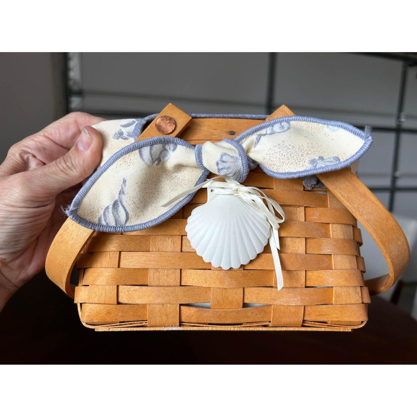 Longaberger Seashell beach basket combo