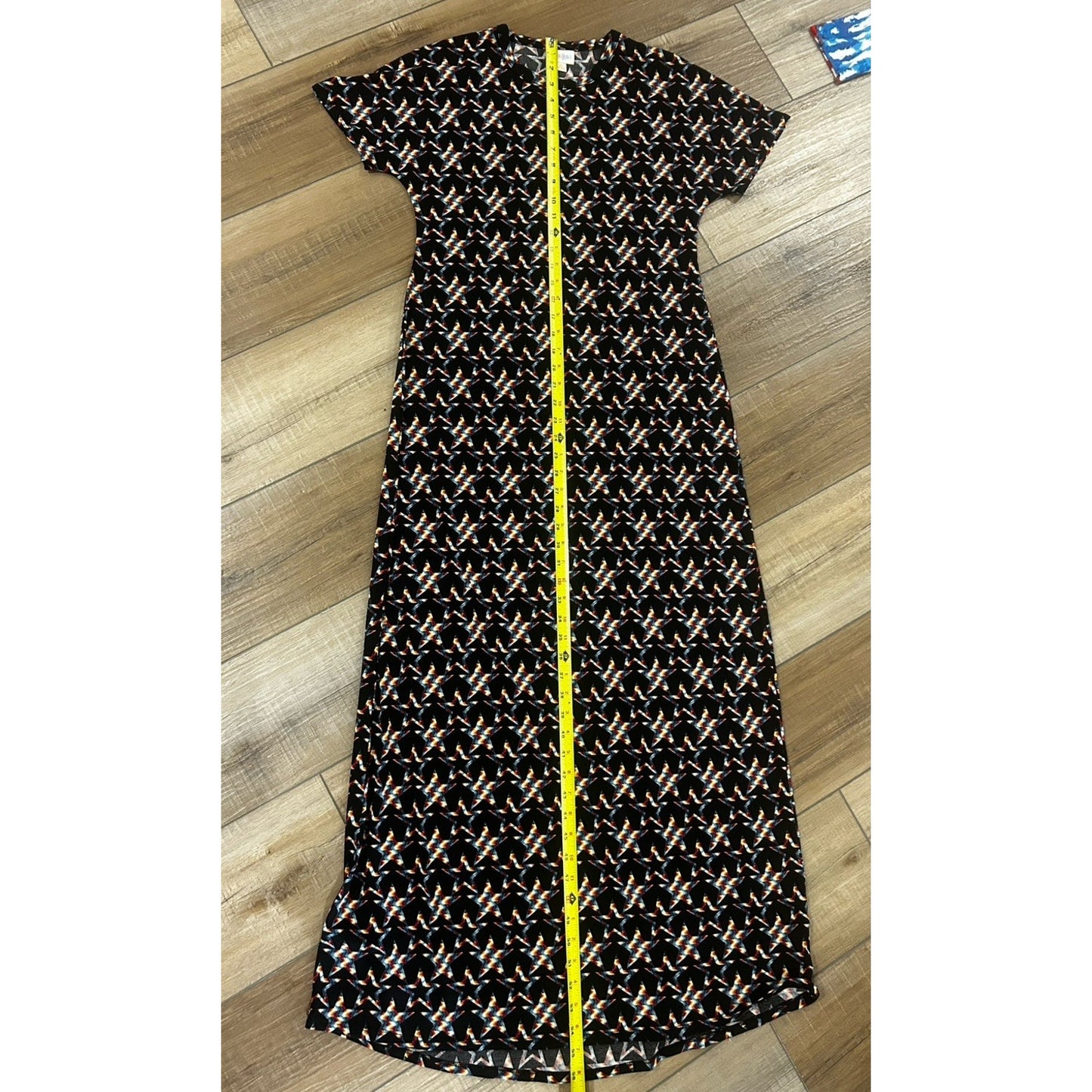 LuLaRoe Maria Maxi Dress Americana Flag Stars 4th of July Patriotic XS NWOT