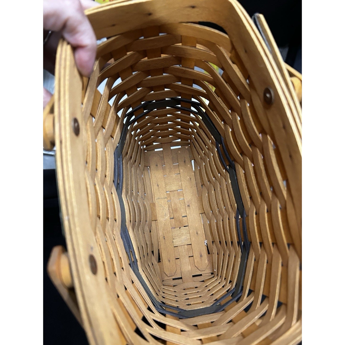 Longaberger Collectors Club Membership Basket 2002 Navy Blue Weaves