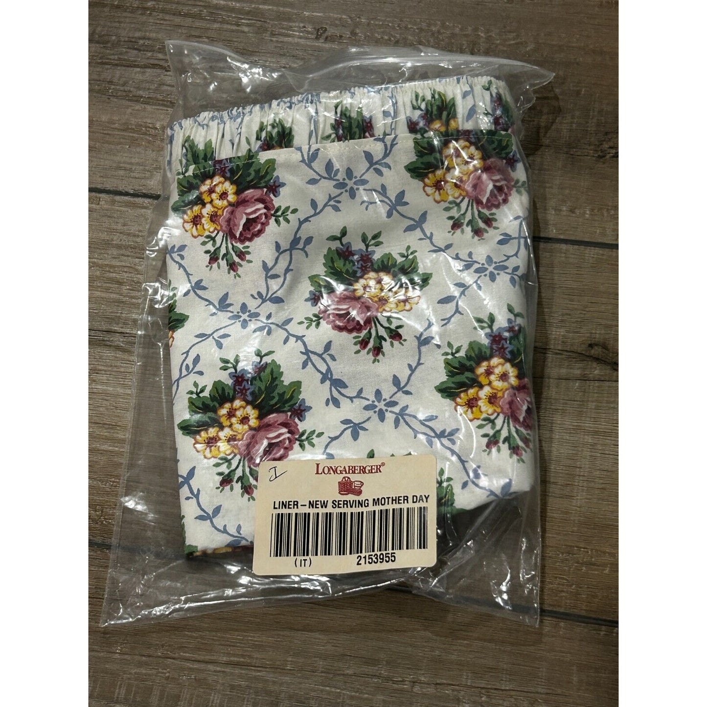 Longaberger Mothers Day Rose Floral Serving Tray Fabric Basket Liner NEW