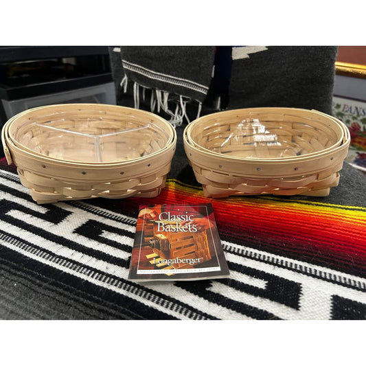 Longaberger Whitewashed Small catch all Baskets