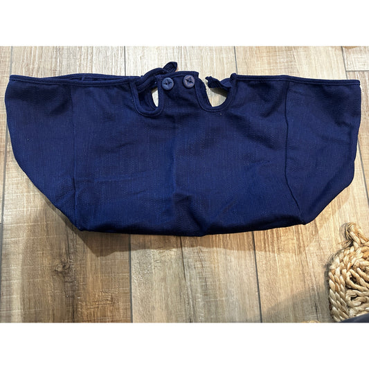 Longaberger MEDIUM MARKET Basket Liner INDIGO navy blue Fabric