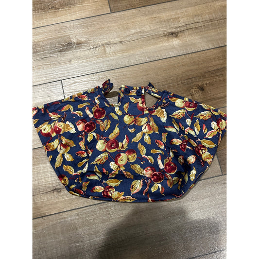 Longaberger Basket Medium Market Liner Early Harvest Apples BLUE