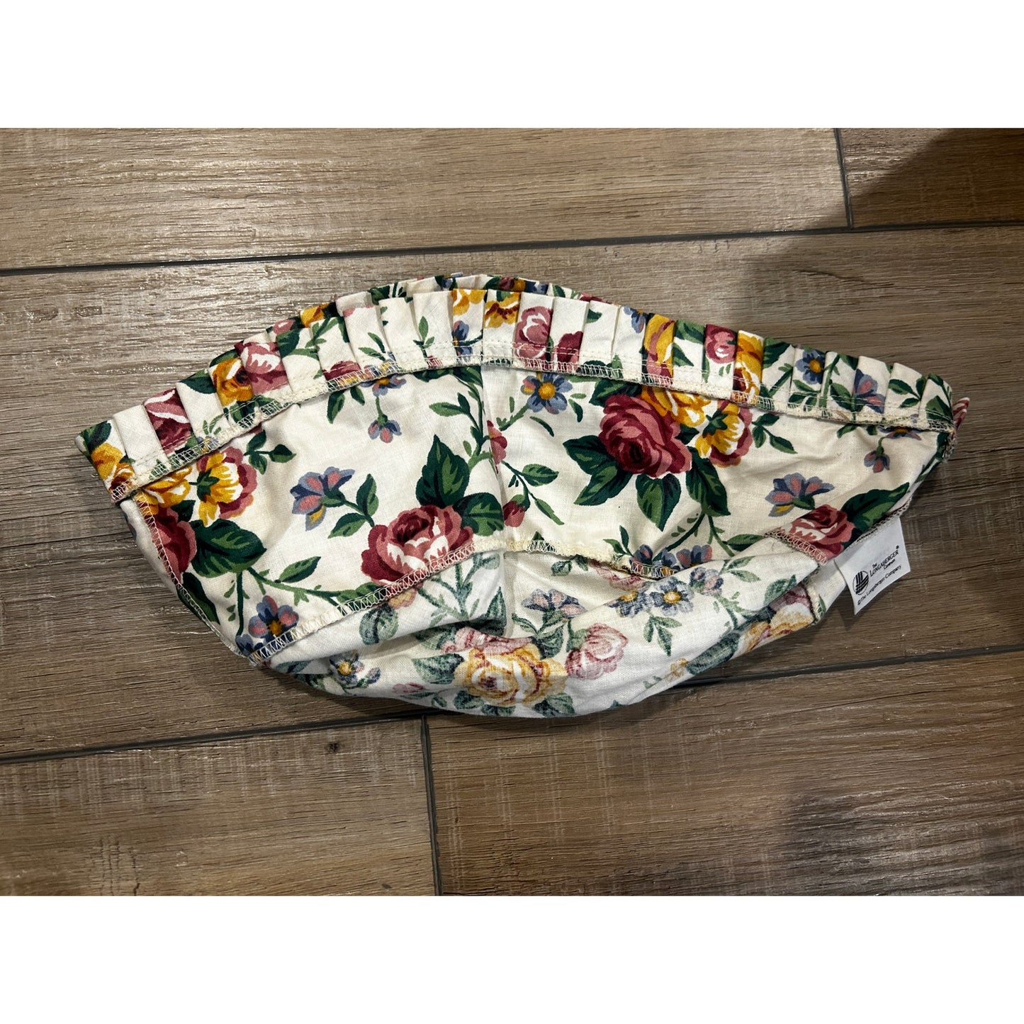 Longaberger DARNING Basket Liner Garden Splendor Roses floral round