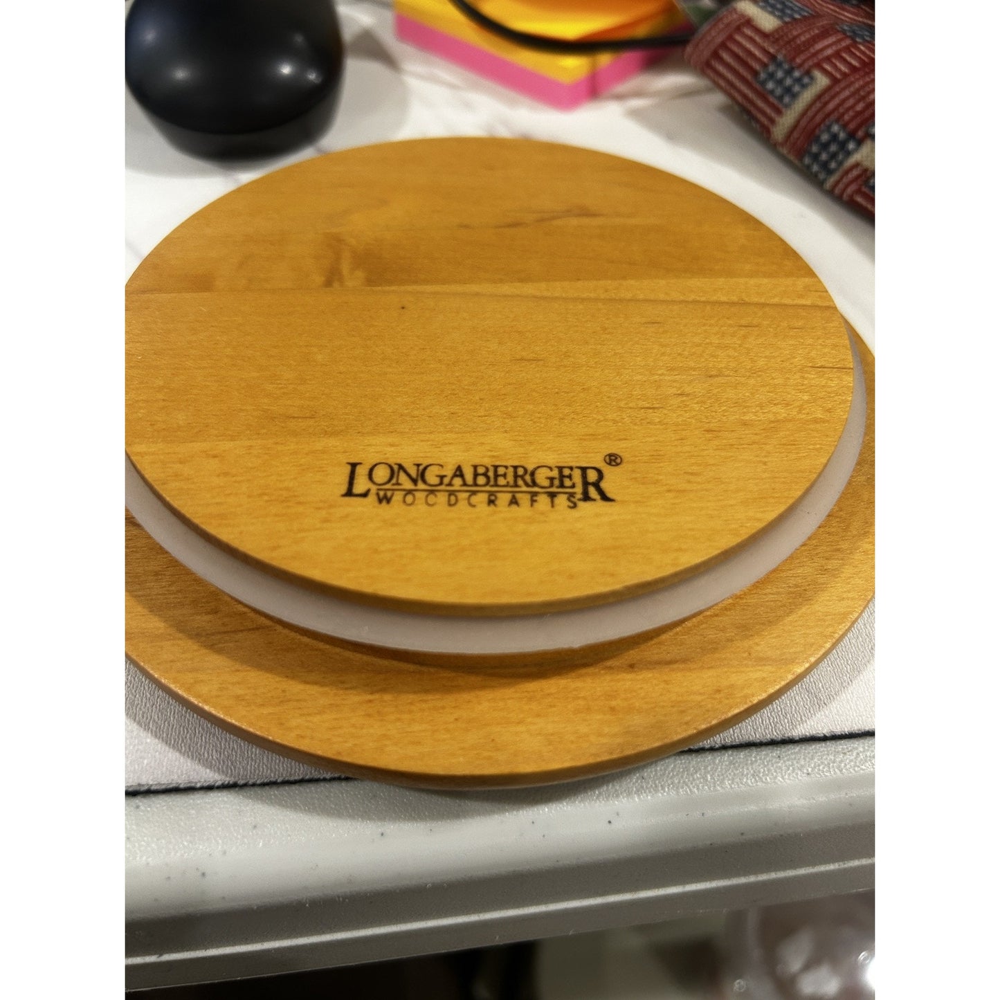 Longaberger Lid For 2 Quart Crock Wooden Woodcrafts 52841 sealing