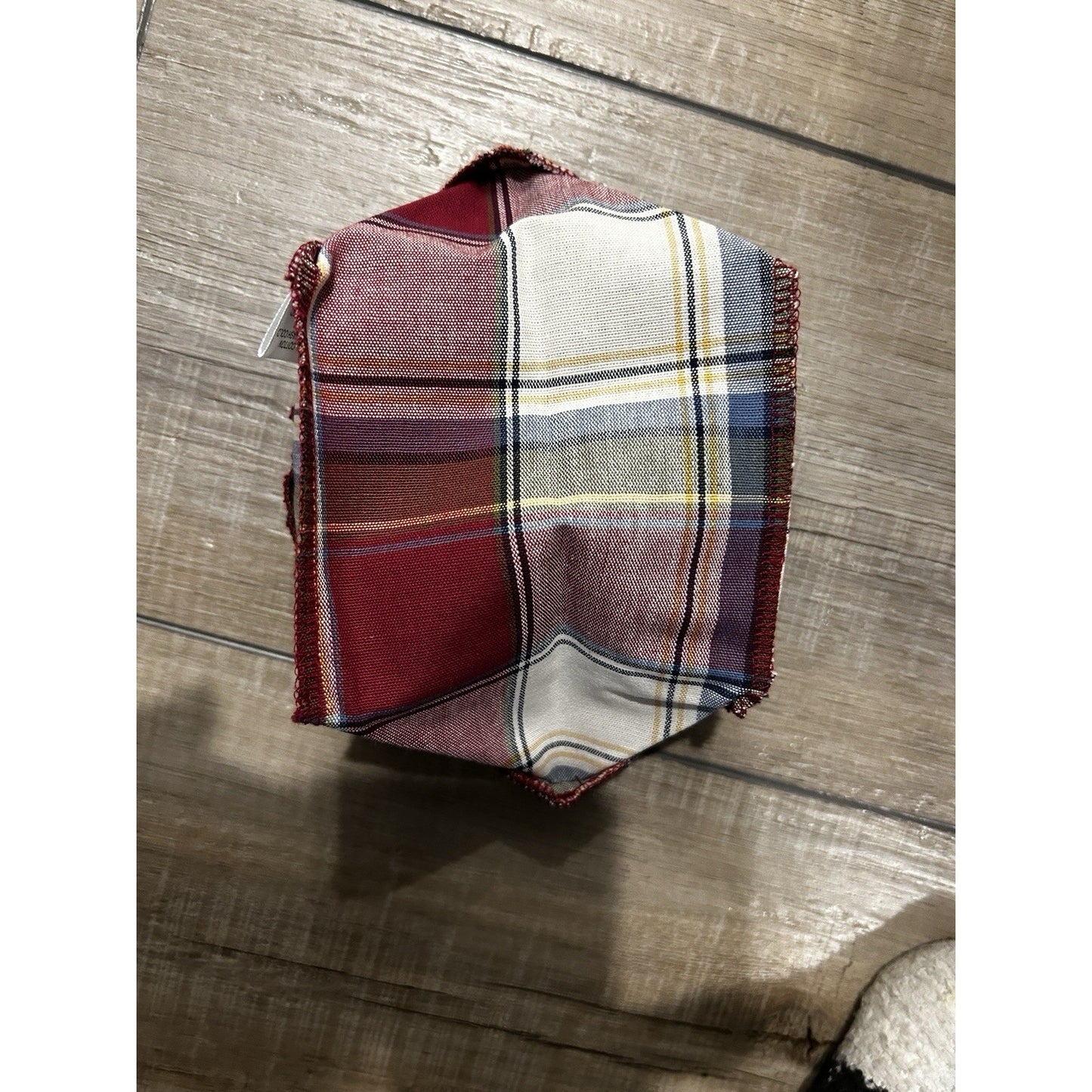 Longaberger Paprika Plaid Tarragon Basket Liner fabric Farmhouse