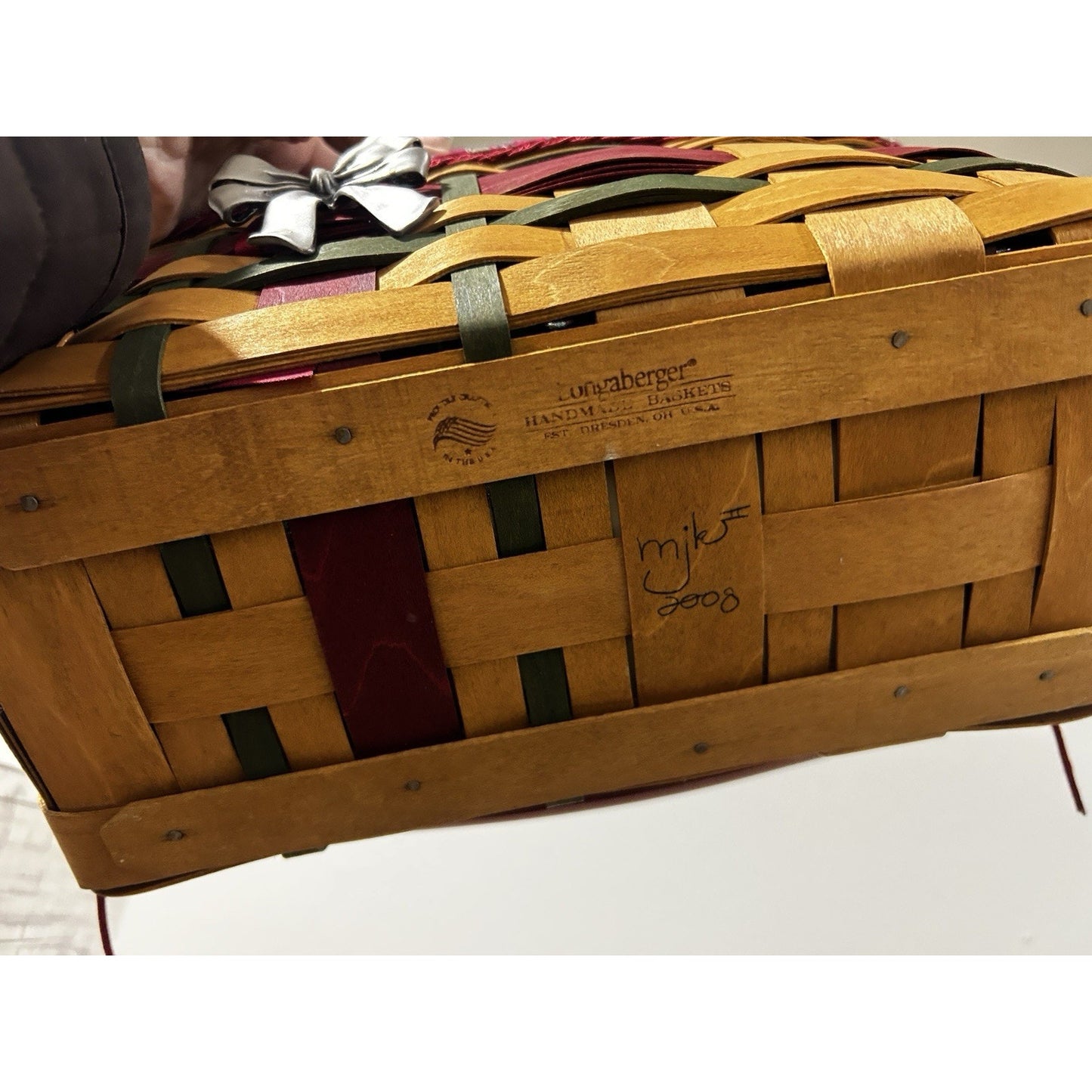 LONGABERGER HOSTESS HOLIDAY WRAP IT UP BASKET COMPLETE SET CHRISTMAS GIFT