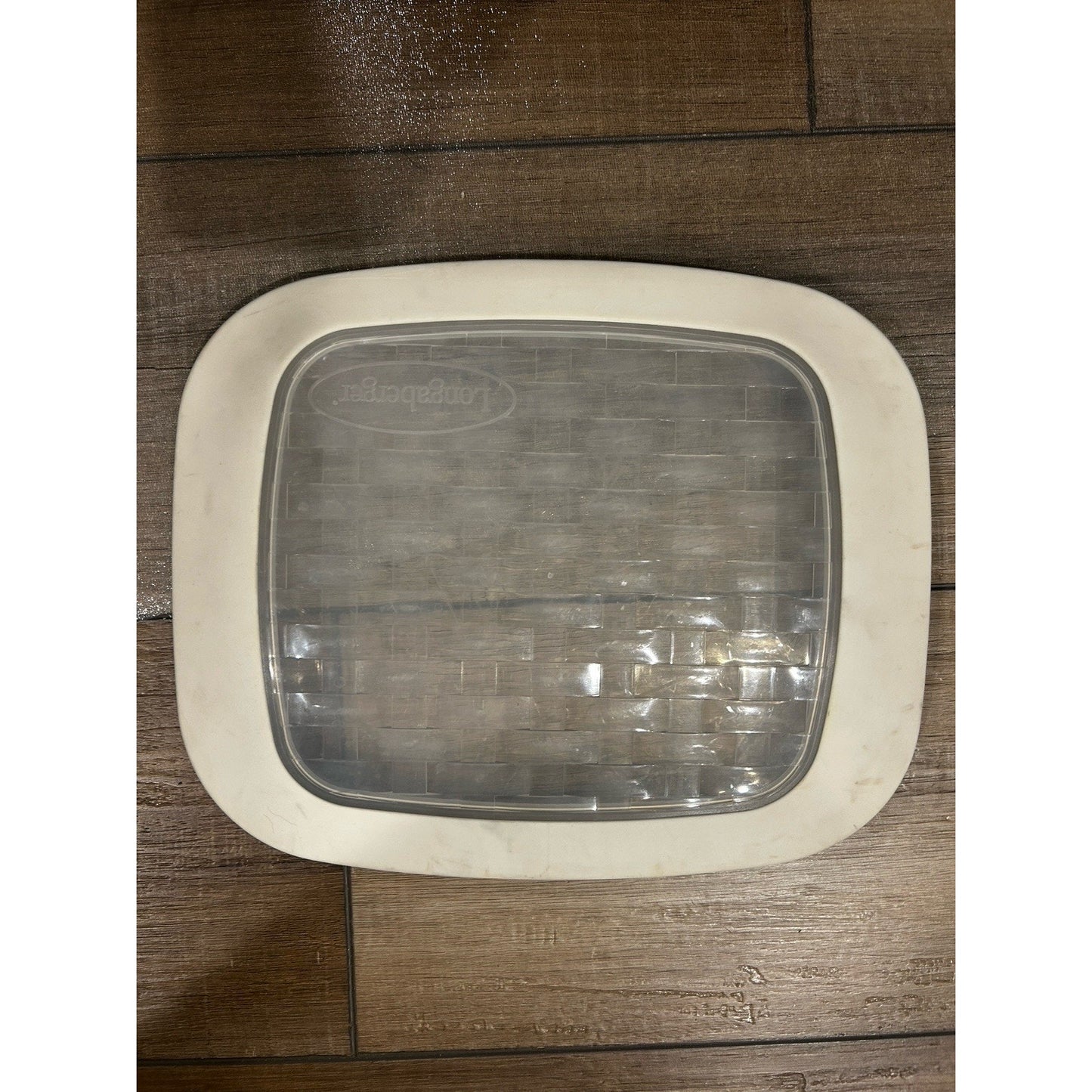 Longaberger Basket Woven Silicone Lid Cover 8 X 8 Fits Pottery Baking Dish