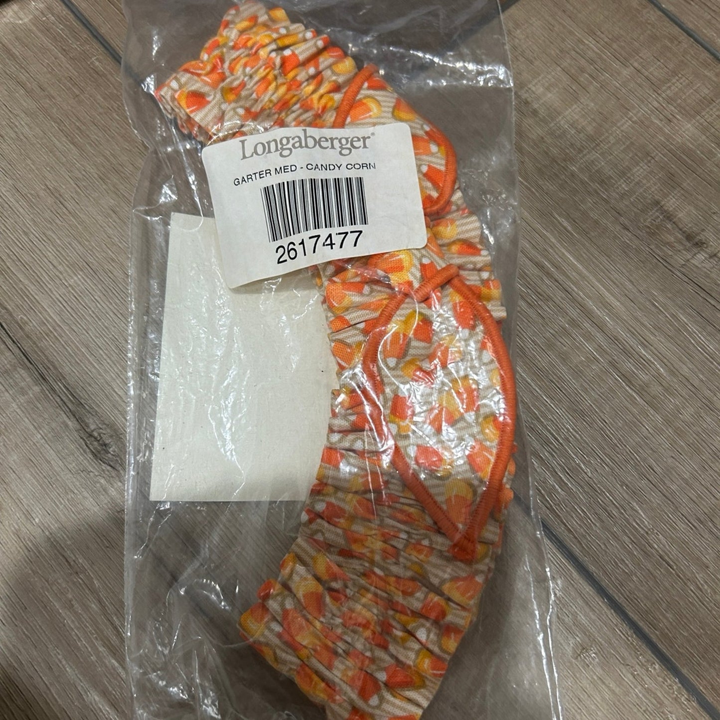 Longaberger candy, corn basket garter, medium NEW Halloween